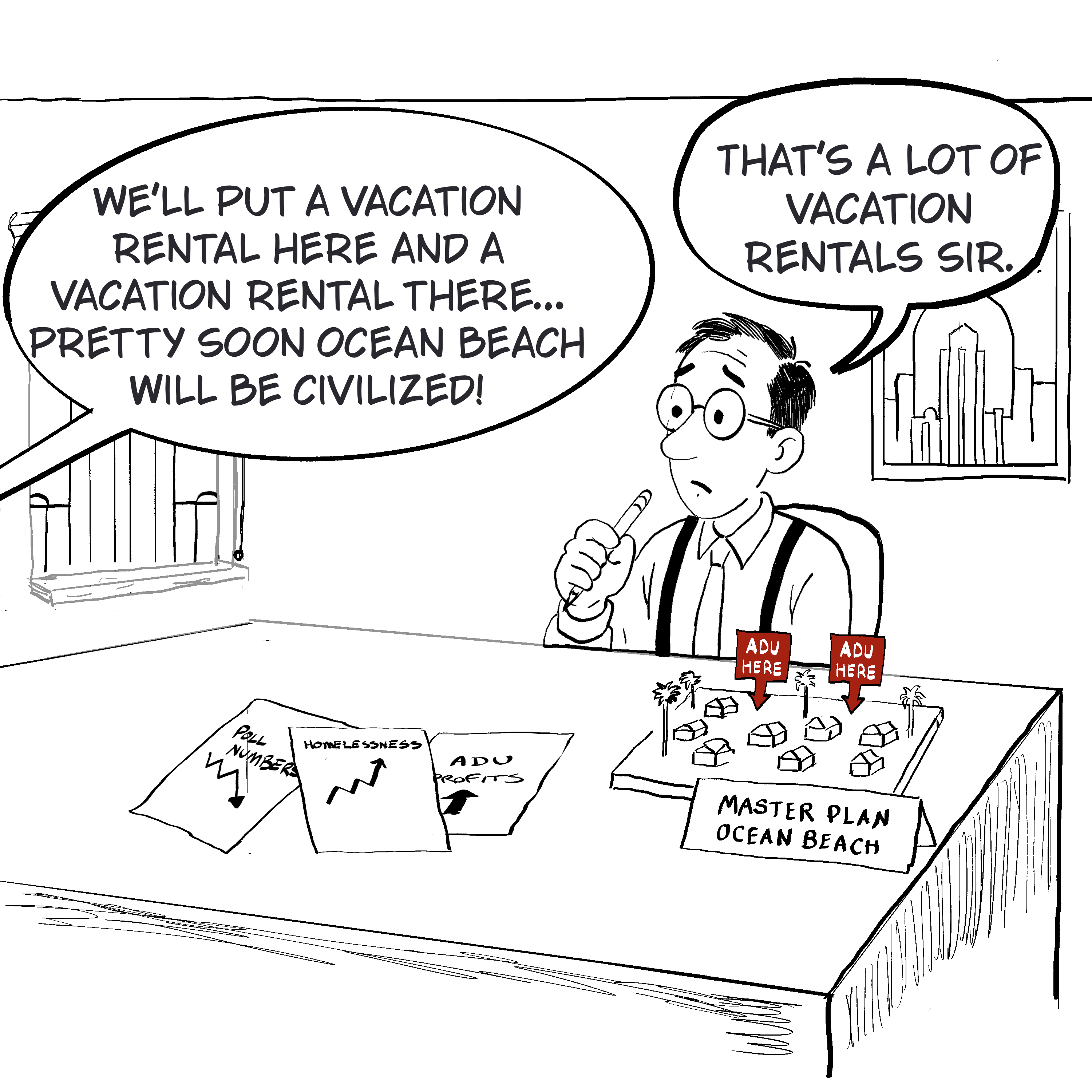 Meanwhile, at City Hall — panel 2 of 6