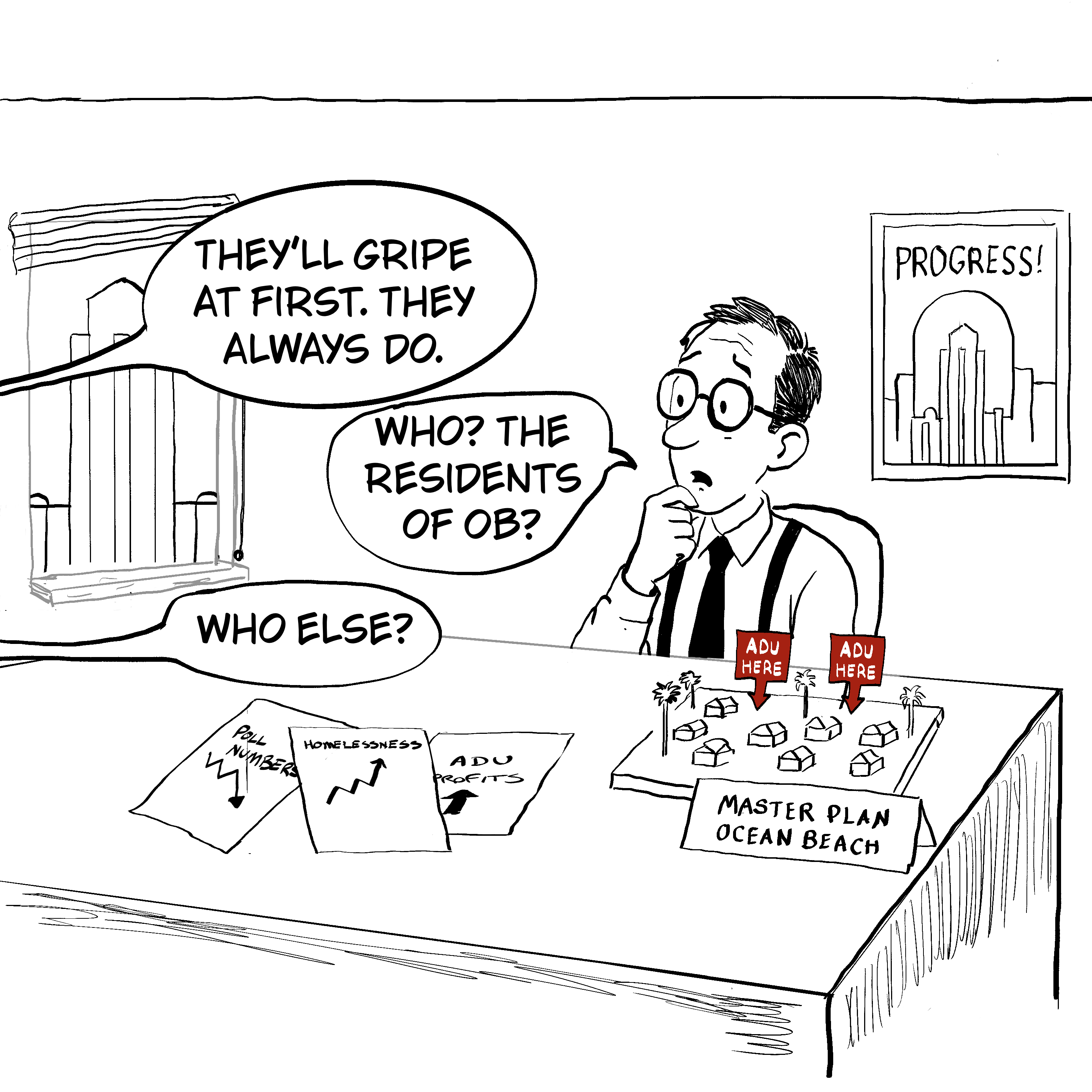 Meanwhile, at City Hall — panel 3 of 6