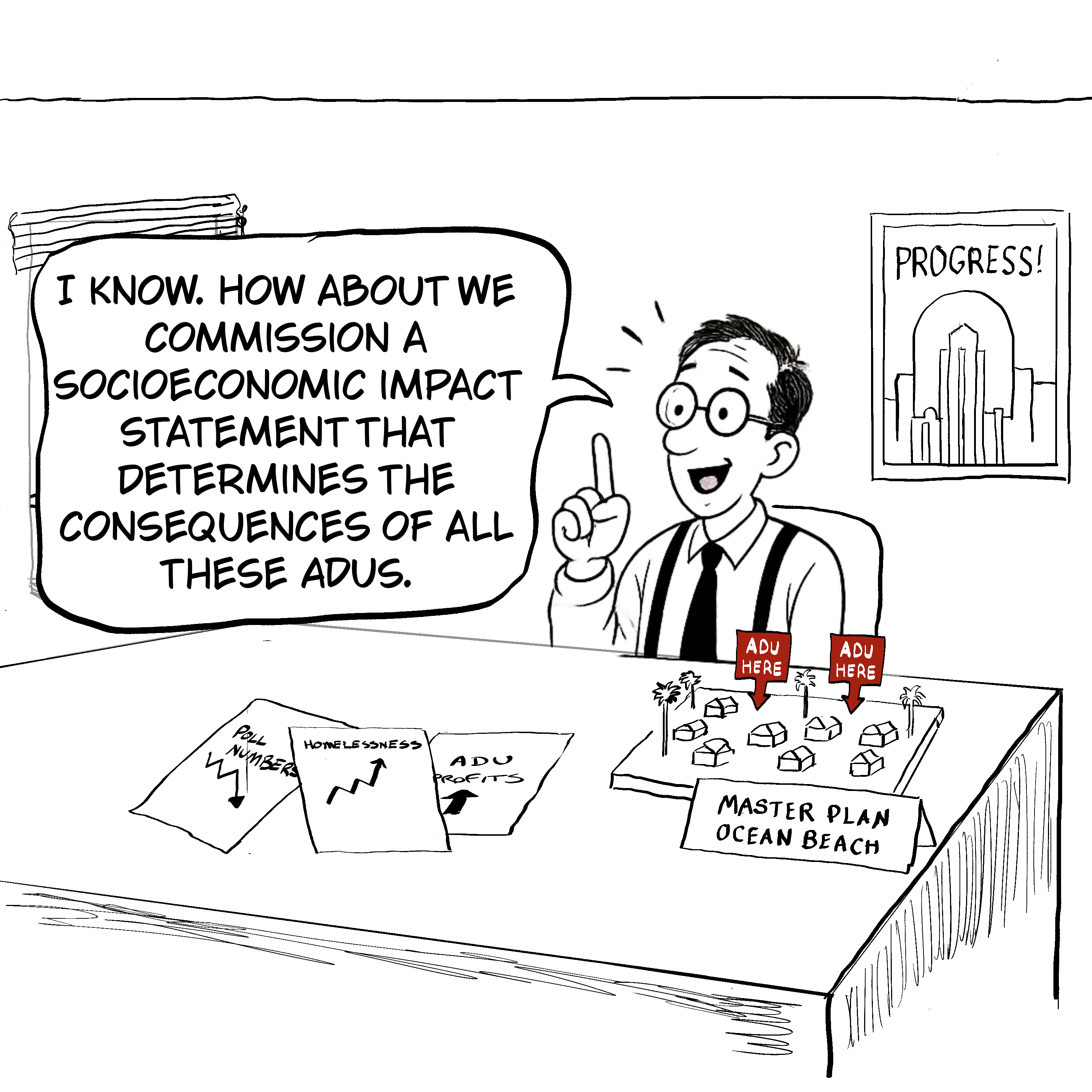 Meanwhile, at City Hall — panel 4 of 6